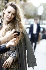 BLAKE LIVELY Out and About in Paris 09/24/2018