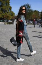 BLANCA PADILLA Out at Paris Fashion Week 09/29/2018
