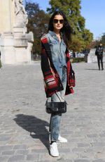 BLANCA PADILLA Out at Paris Fashion Week 09/29/2018