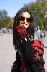 BLANCA PADILLA Out at Paris Fashion Week 09/29/2018