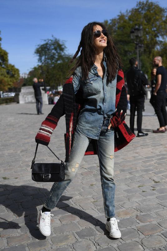 BLANCA PADILLA Out at Paris Fashion Week 09/29/2018