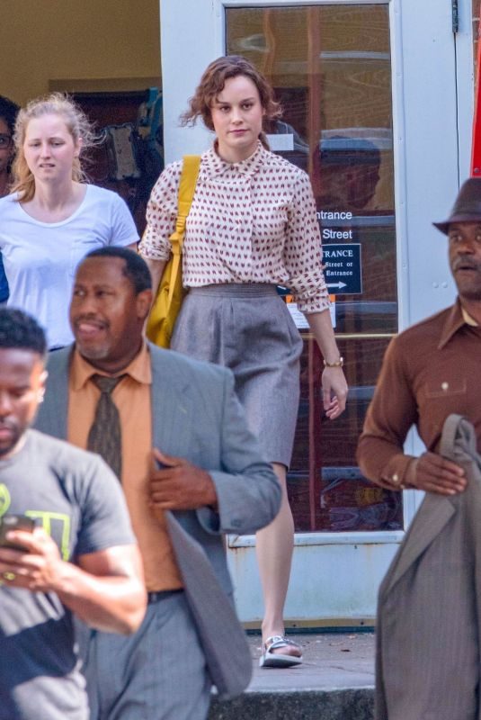 BRIE LARSON on the Set of Just Mercy in Atlanta 09/22/2018