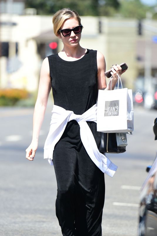 BRITTANY SNOW Leaves Joans on Third in Los Angeles 09/12/2018