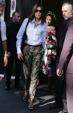 CARLA BRUNI Out at Milan Fashion Week 09/23/2018