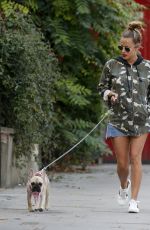 CAROLINE FLACK Out with Her Dog in London 09/03/2018