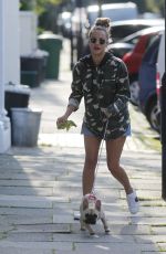CAROLINE FLACK Out with Her Dog in London 09/03/2018