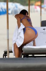 CHANTEL JEFFRIES in Bikini at a Beach in Miami 09/11/2018