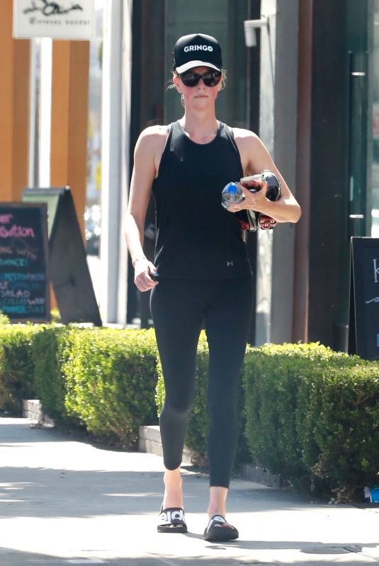 CHARLIZE TEHRON at Soulcycle in West Hollywood 09/22/2018