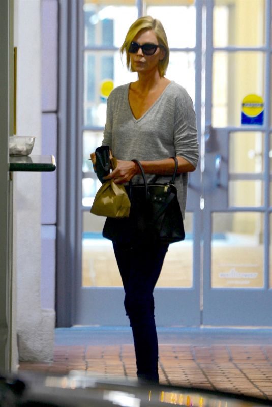 CHARLIZE THERON Leaves Doctors Office in Beverly Hills 09/21/2018