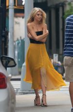 CHARLOTTE MCKINNEY On the Set of a Photoshoot in New York 09/13/2018