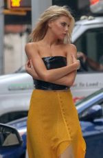 CHARLOTTE MCKINNEY On the Set of a Photoshoot in New York 09/13/2018