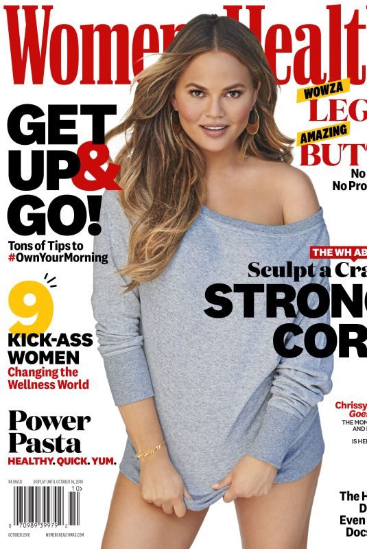 CHRISSY TEIGEN in Women’s Health Magazine, October 2018 Issue