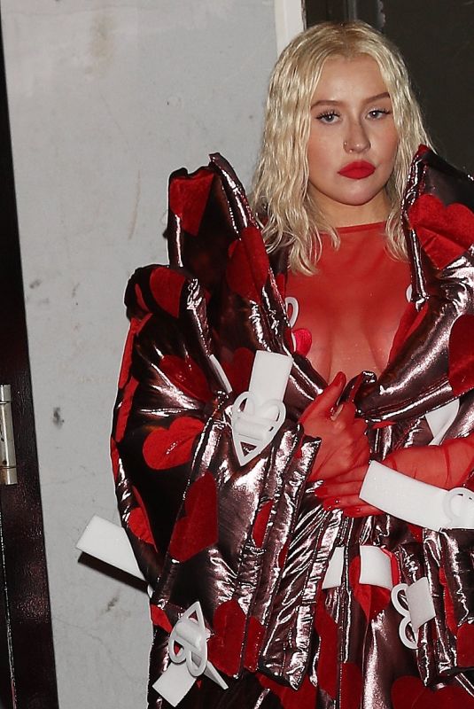 CHRISTINA AGUILEA Out in New York 09/09/2018