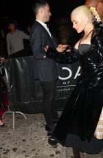 CHRISTINA AGUILERA Arrives at 1Oak in New York 09/08/2018