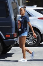 CHRISTINA MILIAN in Denim Shorts Out in Studio City 09/12/2018