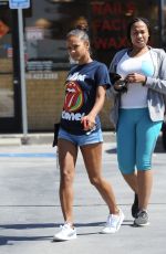 CHRISTINA MILIAN in Denim Shorts Out in Studio City 09/12/2018