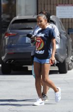 CHRISTINA MILIAN in Denim Shorts Out in Studio City 09/12/2018