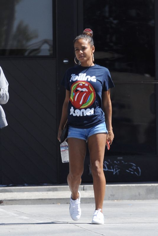 CHRISTINA MILIAN in Denim Shorts Out in Studio City 09/12/2018