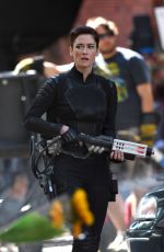 CHYLER LEIGH on the Set of Supergirl in Vancouver 09/01/2018