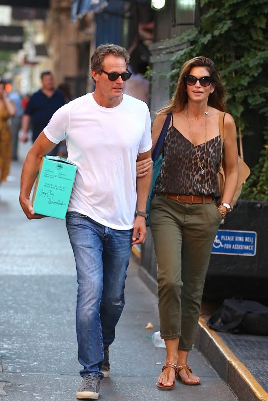 CINDY CRAWFORD and Rande Gerber Out in New York 09/03/2018