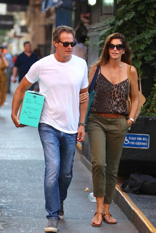 CINDY CRAWFORD and Rande Gerber Out in New York 09/03/2018