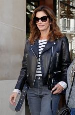 CINDY CRAWFORD Arrives at Her Hotel in Paris 09/25/2018