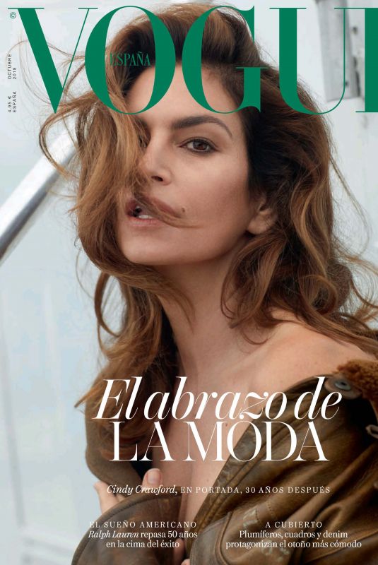 CINDY CRAWFORD in Vogue Magazine, Spain October 2018 Issue