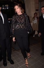 CINDY CRAWFORD Leaves Her Hotel in Paris 09/26/2018