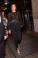 CINDY CRAWFORD Leaves Her Hotel in Paris 09/26/2018