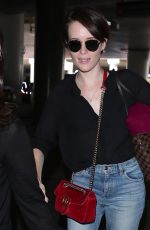 CLAIRE FOY at Los Angeles International Airport 09/19/2018