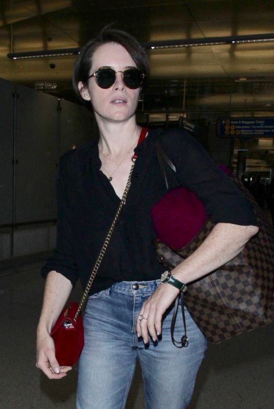 CLAIRE FOY in Denim Out and About in Los Angeles 09/18/2018