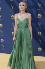DAKOTA FANNING at Emmy Awards 2018 in Los Angeles 09/17/2018