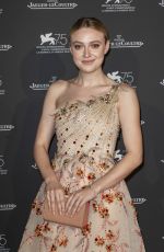 DAKOTA FANNING at Jaeger Le-Coultre Gala Night at Venice Film Festival 09/04/2018