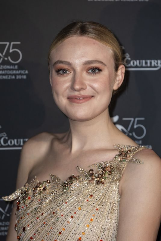 DAKOTA FANNING at Jaeger Le-Coultre Gala Night at Venice Film Festival 09/04/2018