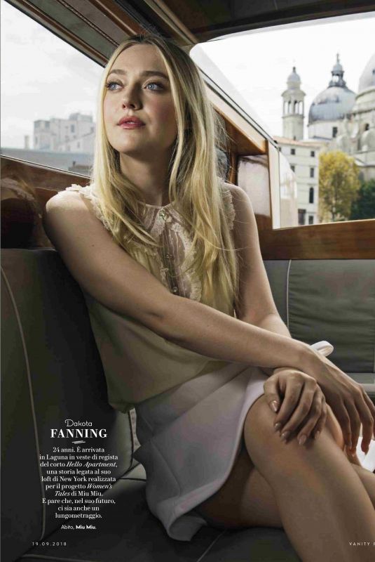 DAKOTA FANNING in Vnity Fair Magazine, Italy September 2018