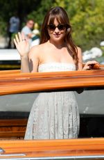 DAKOTA JOHNSON Arrives at Hotel Excelsior in Venice 09/01/2018