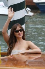 DAKOTA JOHNSON Arrives at Hotel Excelsior in Venice 09/01/2018