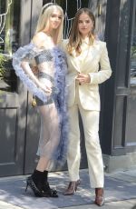 DEBBY RYAN and POPPY at a Restaurant in New York 09/05/2018