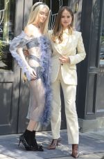 DEBBY RYAN and POPPY at a Restaurant in New York 09/05/2018