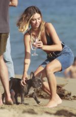 DELILAH HA<LIN in Bikini Top at a Beach in Malibu 09/03/2018