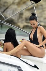 DRAYA MICHELE in Swimsuit at a Boat in Newport Beach 09/06/2018