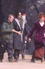 ELEANOR TOMLINSON on the Set of Poldark in Cornwall 09/21/2018
