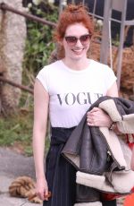 ELEANOR TOMLINSON with Her Dog Out in Charlestown 09/19/2018