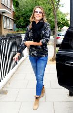 ELIZABETH HURLEY Leaves Her Home in London 09/14/2018