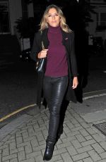 ELIZABETH HURLEY Out for Dinner in London 09/24/2018