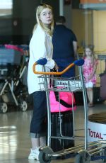 ELLE FANNING at Airport in Paris 09/29/2018