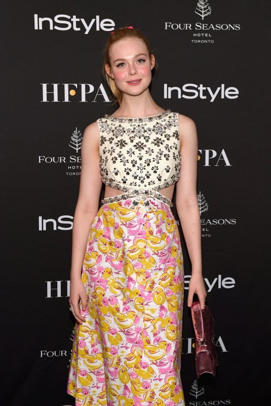 ELLE FANNING at Hfpa and Instyle’s Tiff Celebration in Toronto 09/08/2018