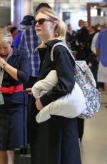 ELLE FANNING at LAX Airport in Los Angeles 09/02/2018