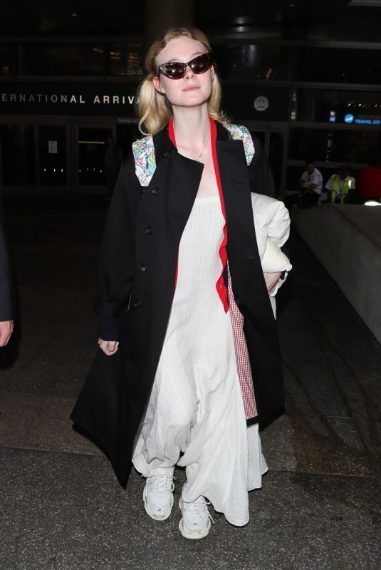 ELLE FANNING at LAX Airport in Los Angeles 09/02/2018