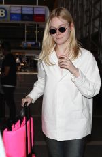ELLE FANNING at LAX Airport in Los Angeles 09/28/2018